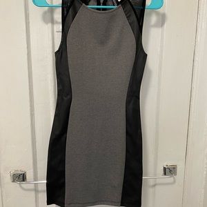 Black and gray body con dress